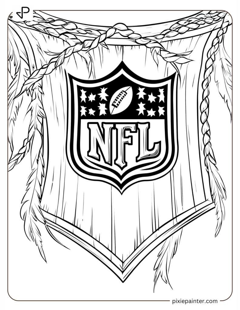 24. NFL Logo Inside A Team Banner With Shoe Laces