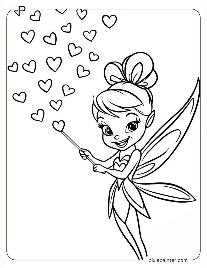 25. Tinker Bell Spreading Hearts With Magic Wand