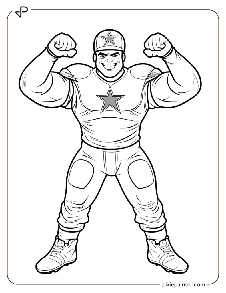 26. Cute Cowboys Lineman Standing Strong and Smiling