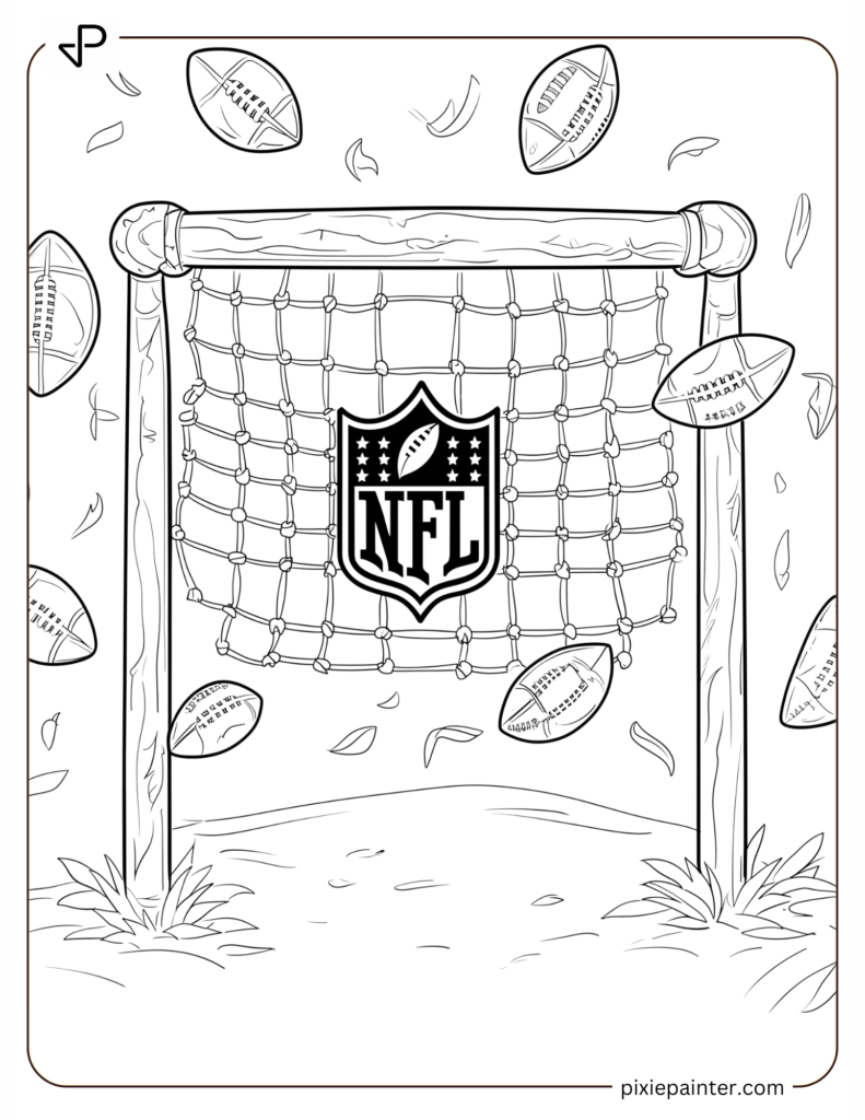 26. Stylish NFL Logo On A Goal Line Scene