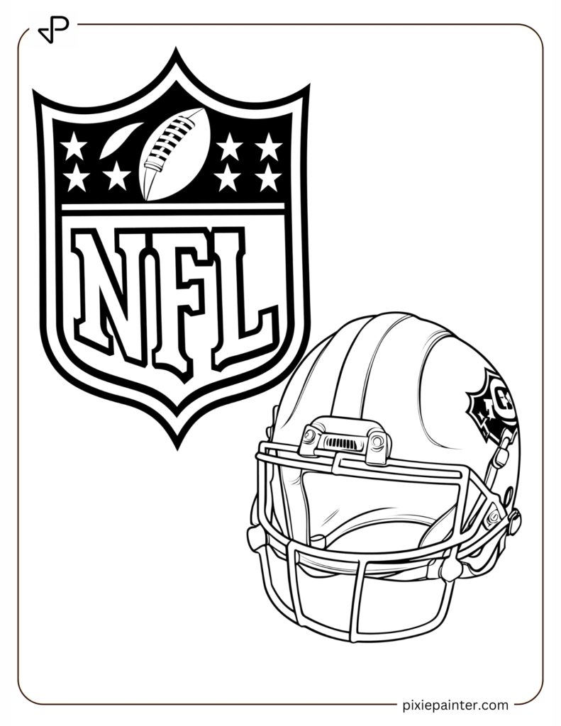 28. Clean NFL Logo Design With Helmet