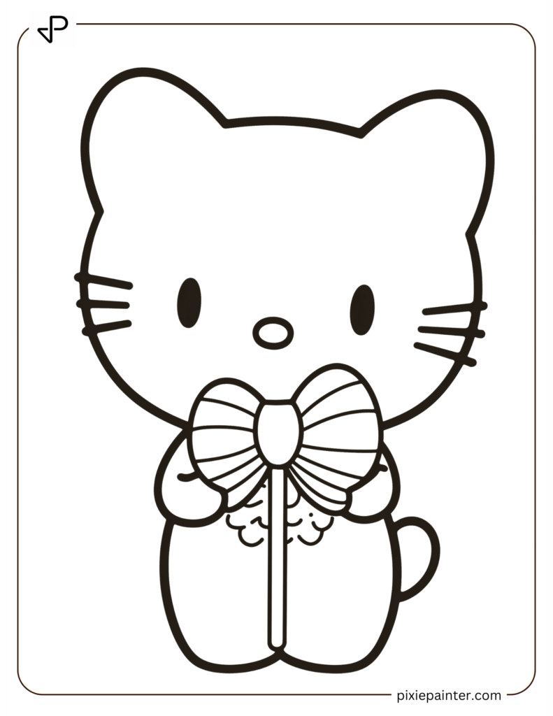 28. Hello Kitty With A Cute Bow