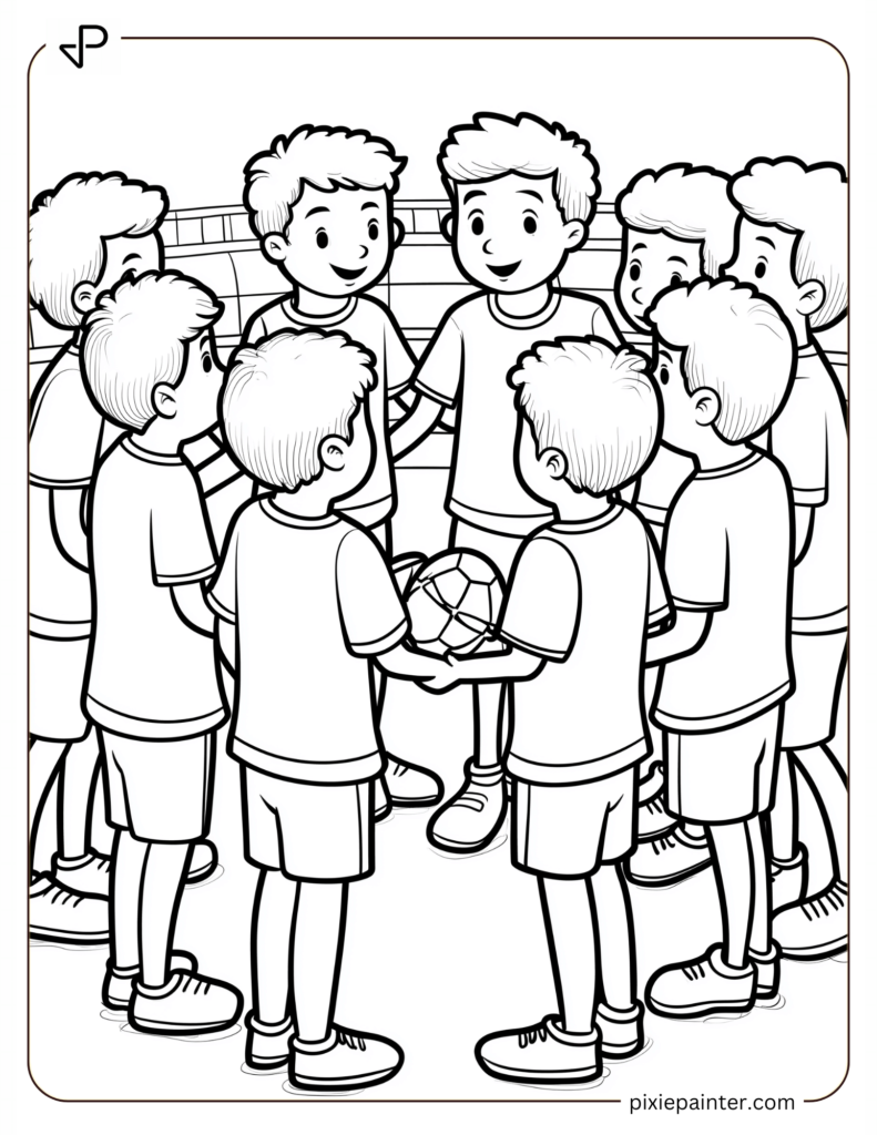 Team Huddle – Players gathering before kickoff