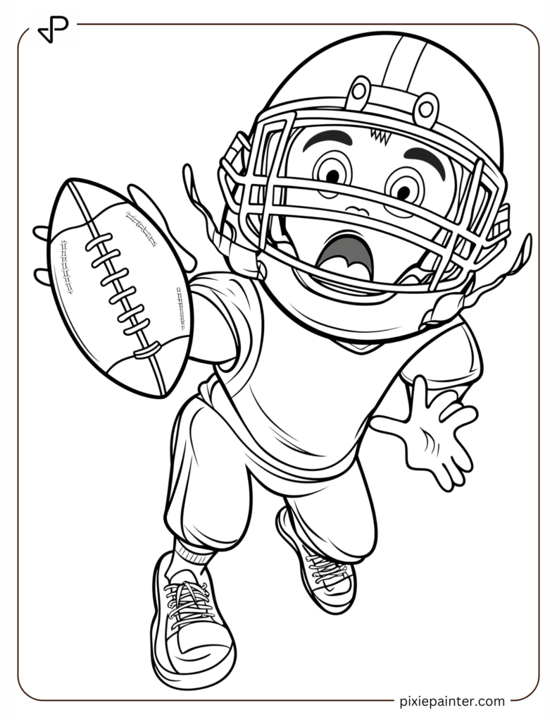 3. Baby Football Player Almost Lost His Ball- color sheets