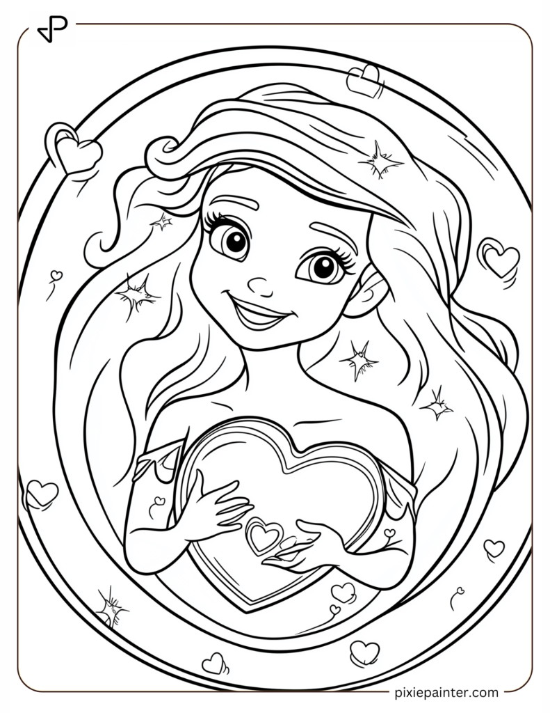 30. Disney Princess Holding A Heart Balloon