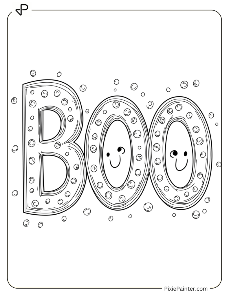 Big Cartoonish “Boo!” With Surprise Marks