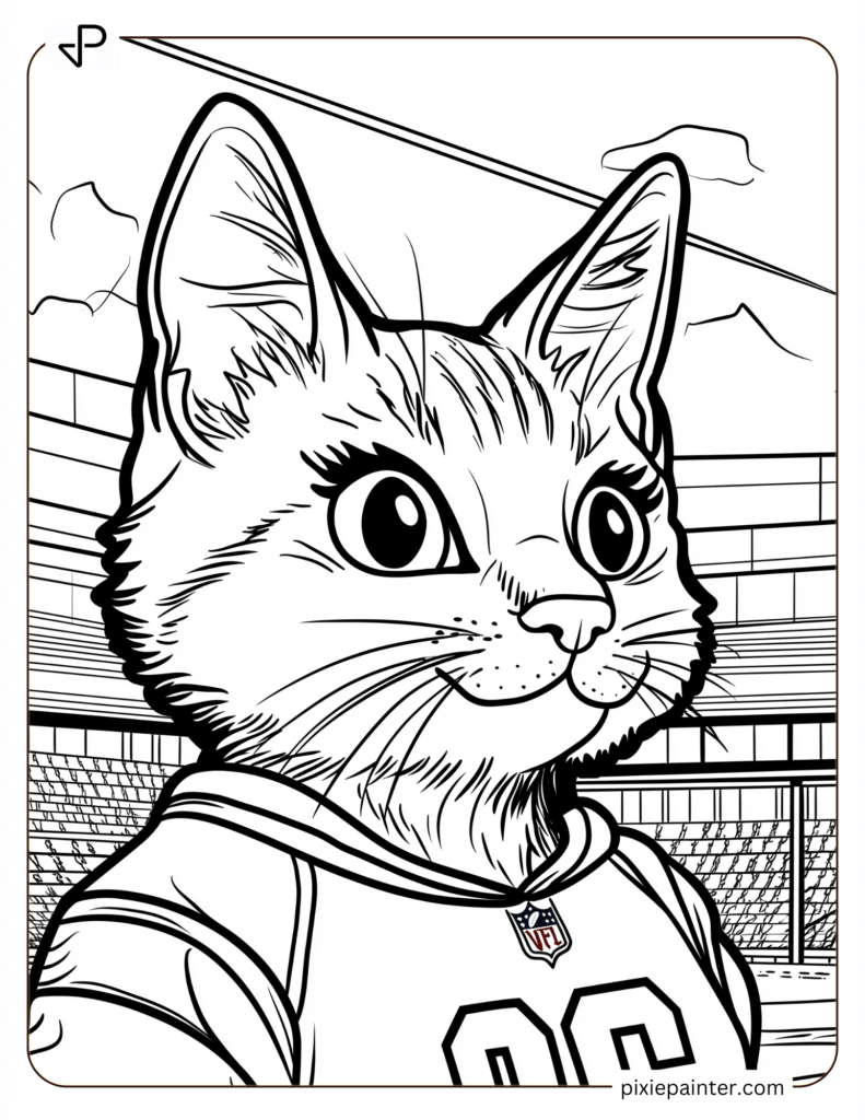 Cute Cat in Jersey – A cartoon cat in a football kit