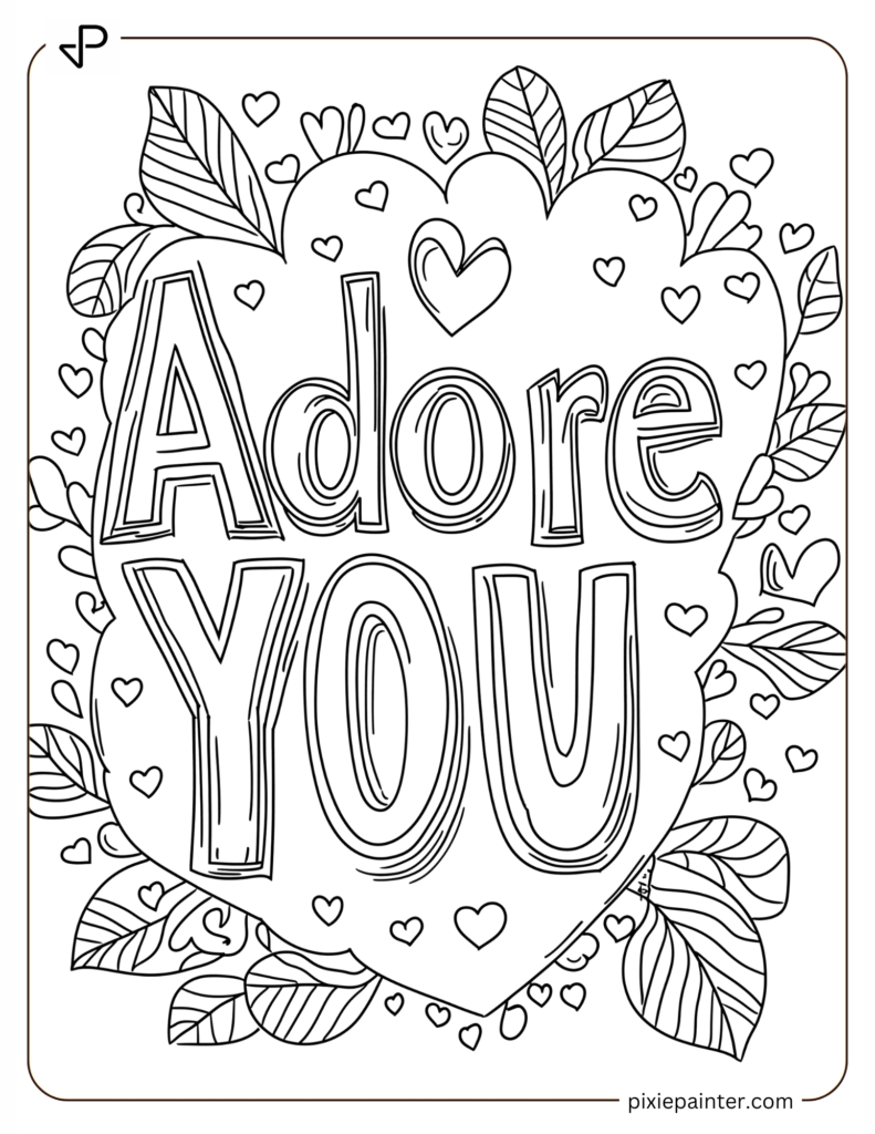 "Adore You" With Tiny Hearts Around It