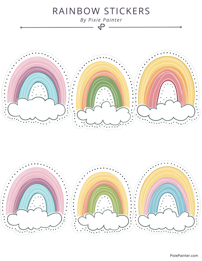 Simple rainbow stickers