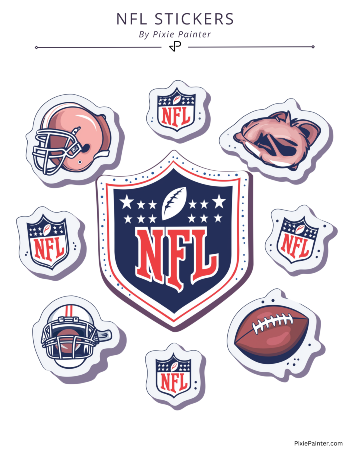 NFL logo stickers