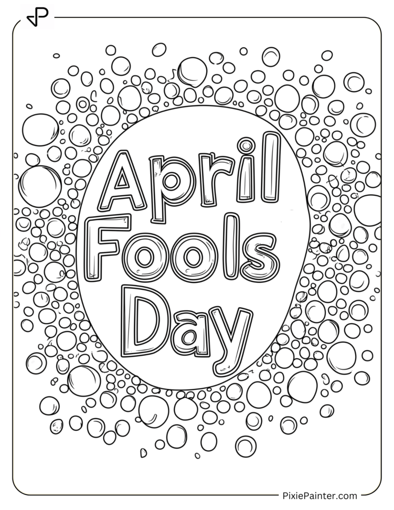 Playful “April Fools’ Day” Text With Doodles