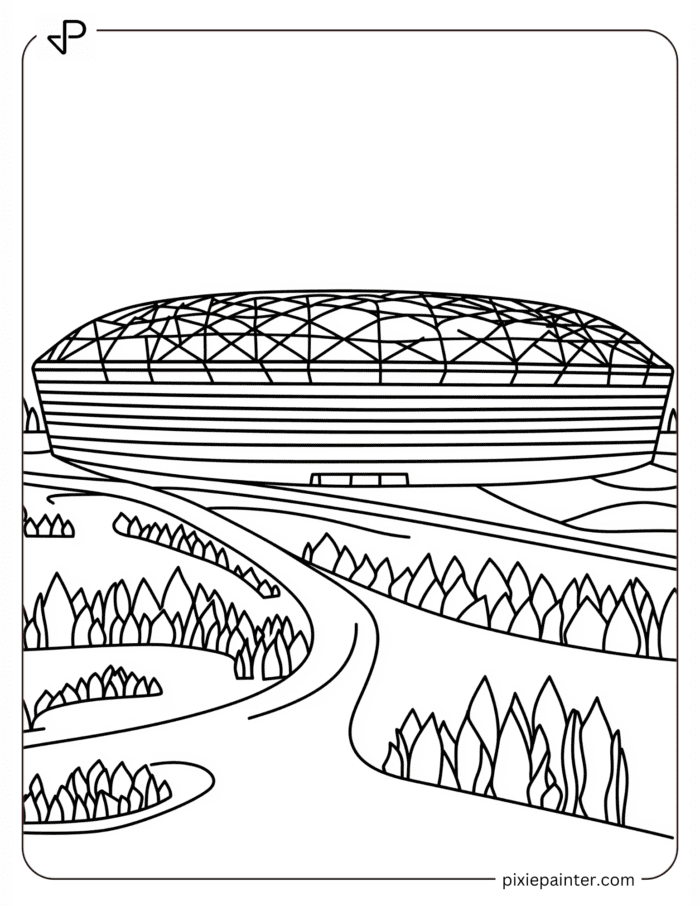 34 Football Stadium Coloring Pages [Free PDFs] - Pixie Painter