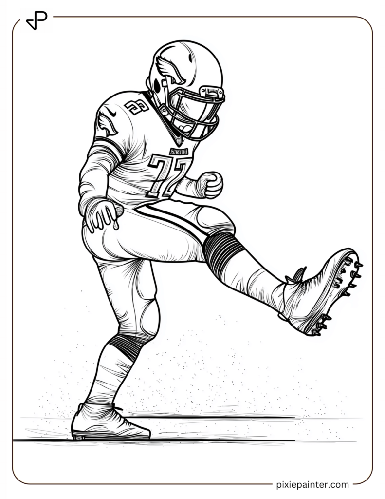 Philadelphia Eagles Kicker Kicking Field Goal Illustration