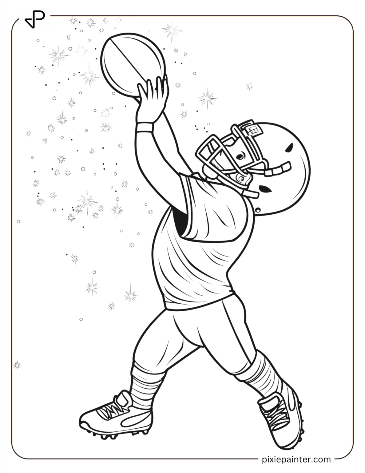 26 Football Player Color Sheets [Free PDFs] - Pixie Painter
