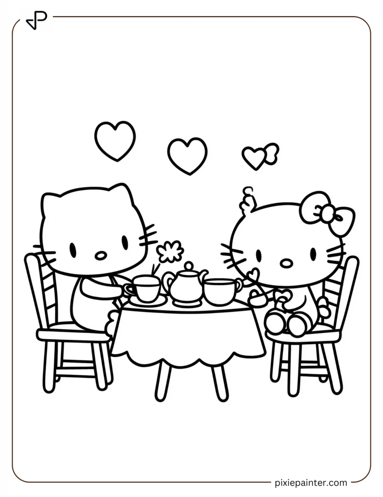 Lovely Hello Kittys Valentines Tea Party