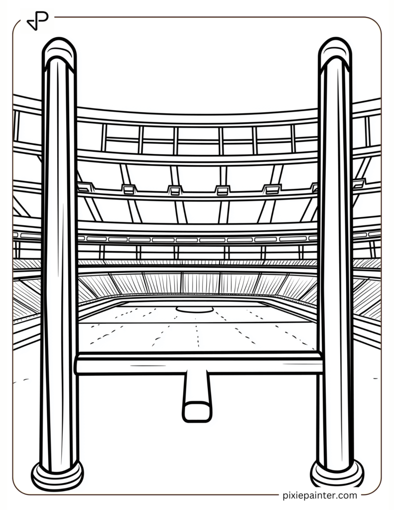 Simple Football Stadium – A minimal stadium with goalposts and a field