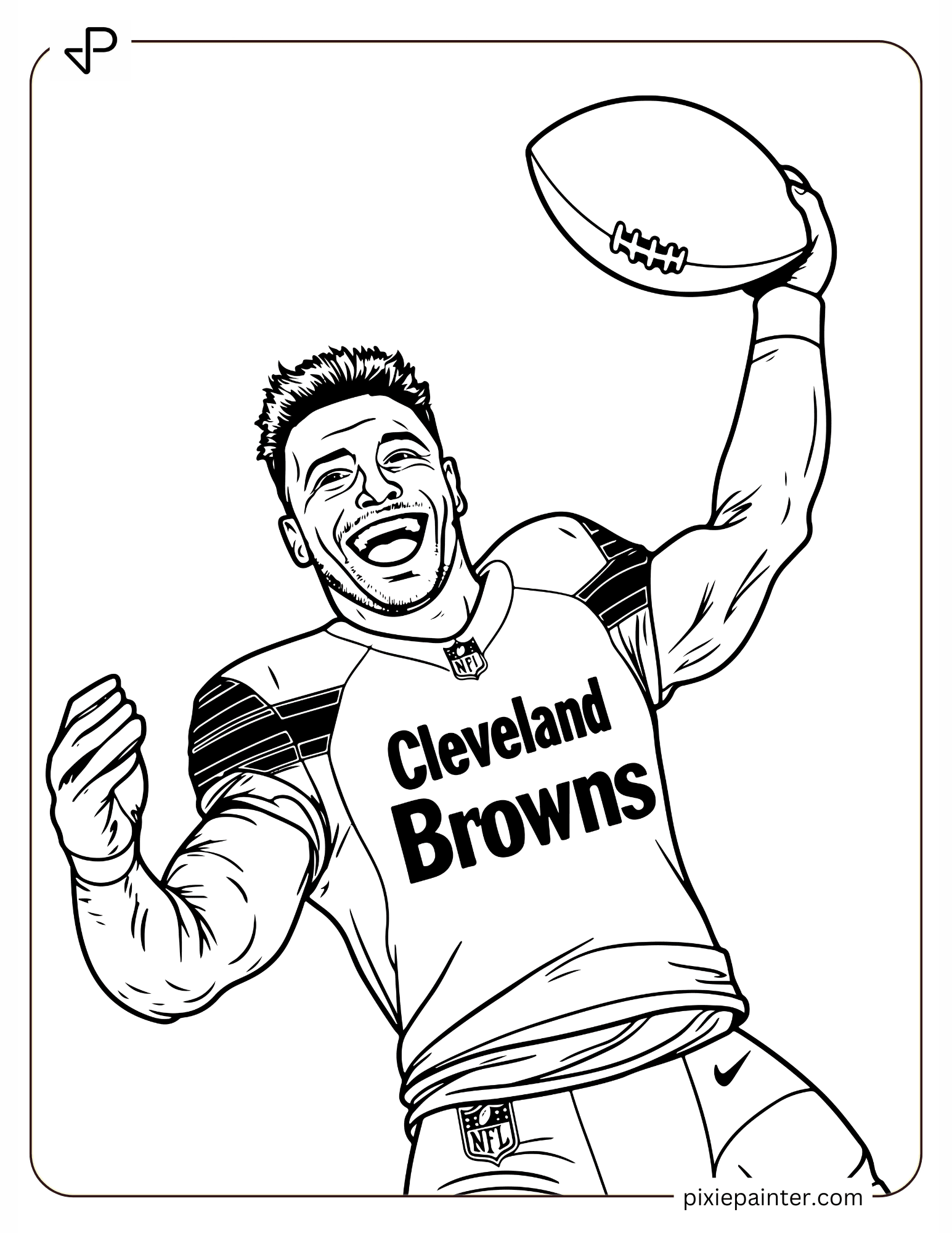 17 Cleveland Browns Coloring Pages [Free PDFs] - Pixie Painter