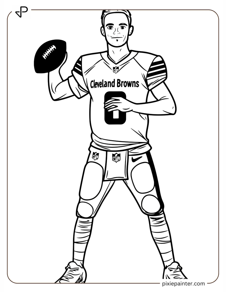 Cleveland Browns Quarterback Preparing to Throw