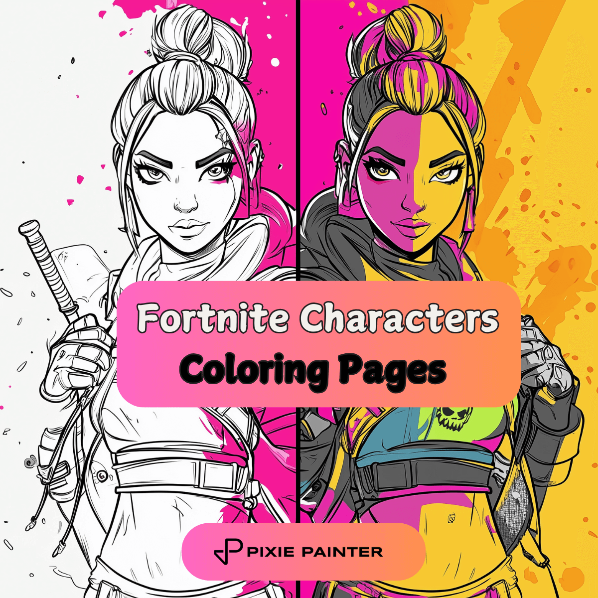 Fortnite characters coloring pages