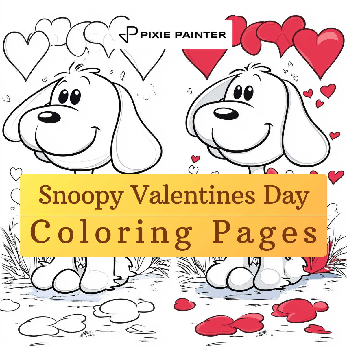 Snoopy Valentine's Day Coloring Pages