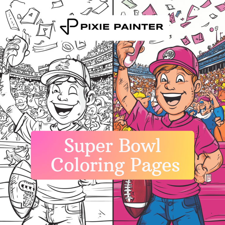 Super bowl coloring pages