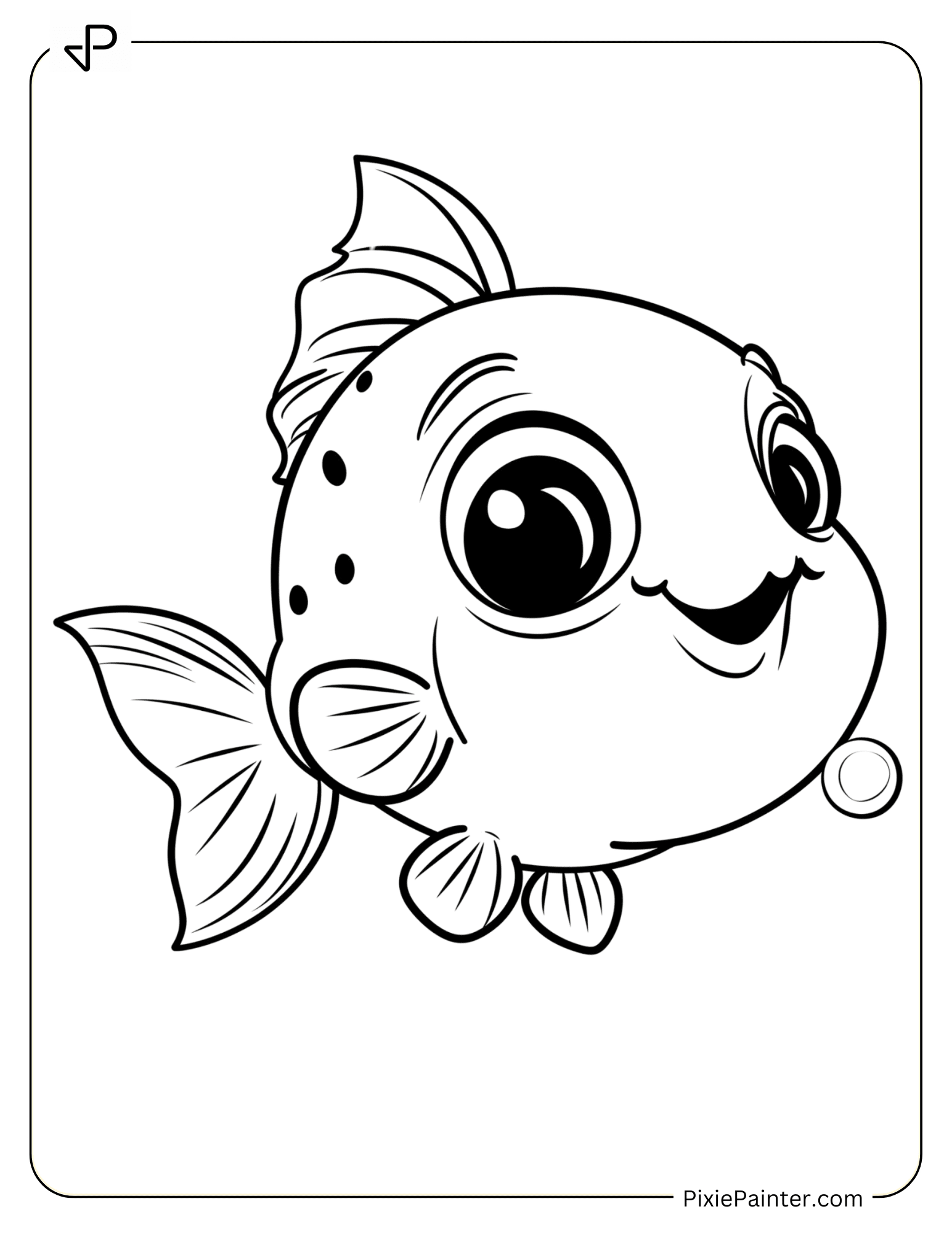 20 Pufferfish Coloring Pages [Free PDFs] - Pixie Painter