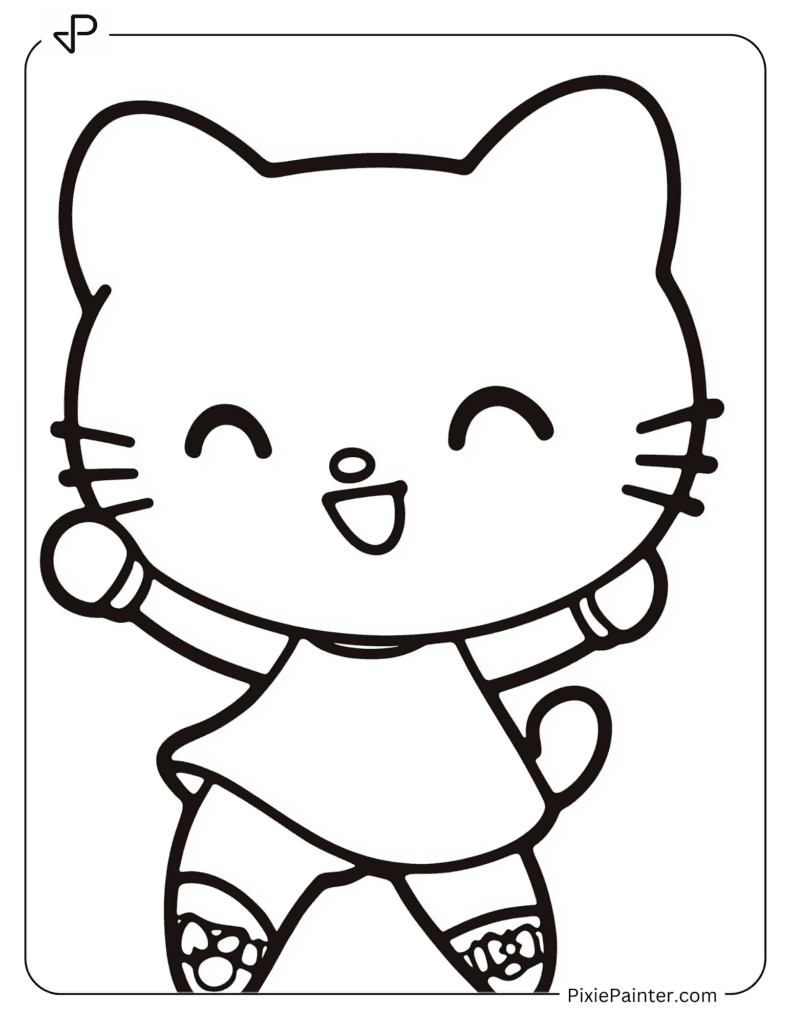 Hello Kitty Dancing Happily