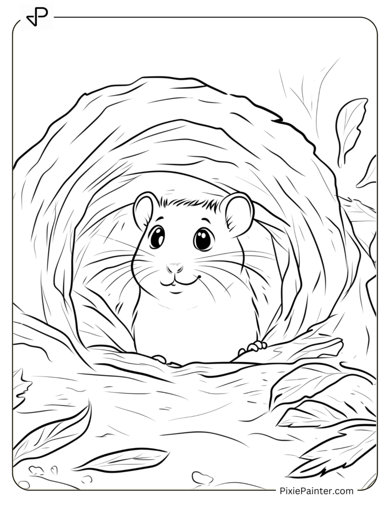 Cozy Hamster Snuggling Inside A Warm Burrow