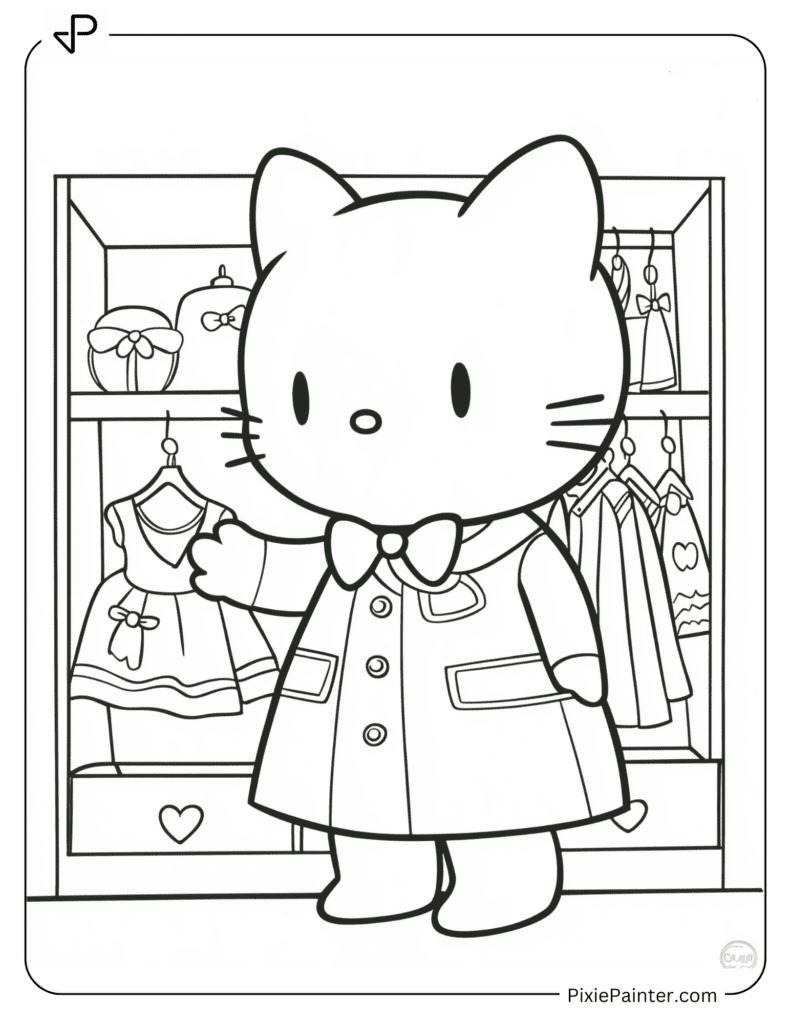 Hello Kitty Playing Dress-Up