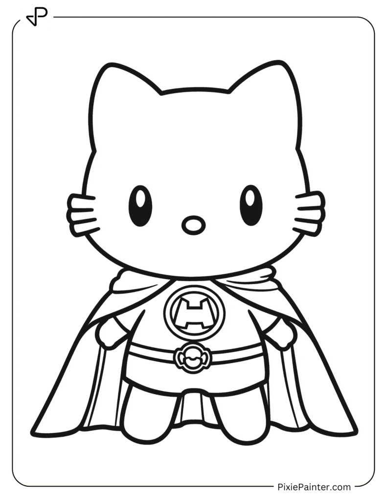 Hello Kitty In A Superhero Cape