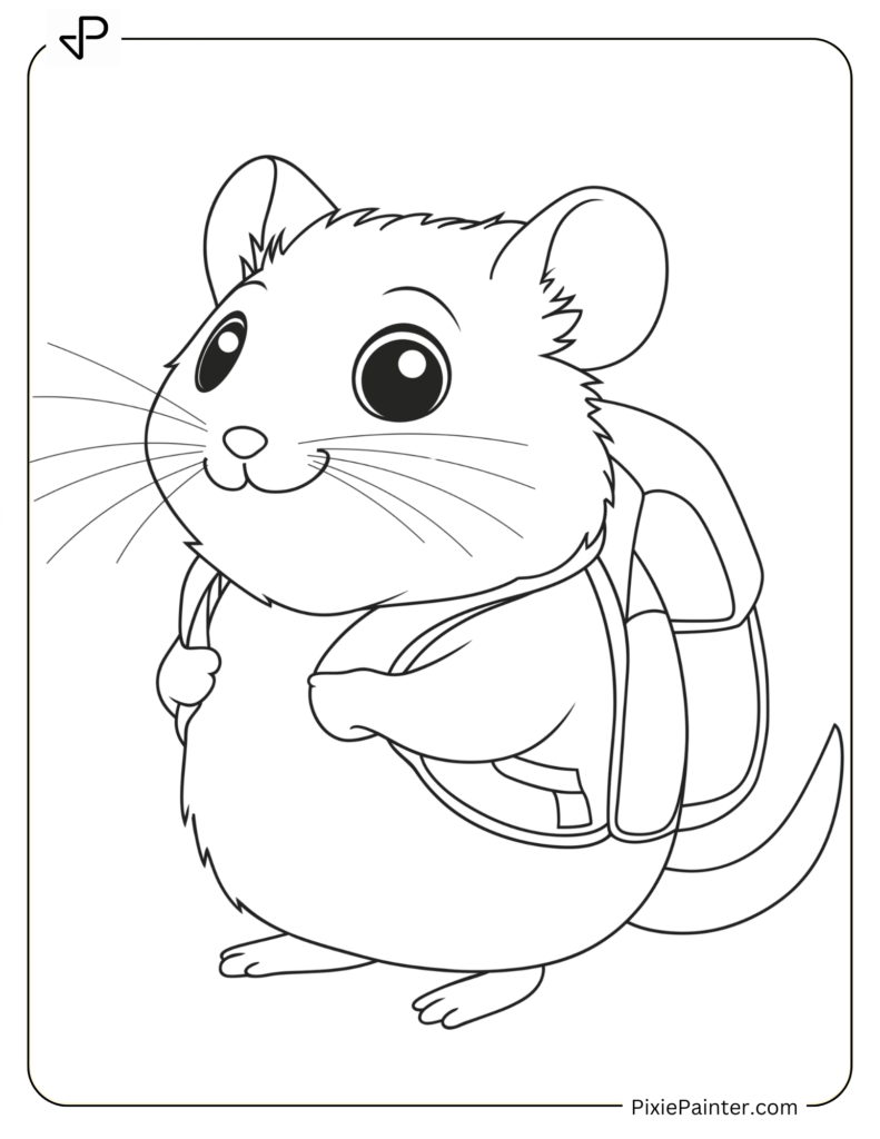 Adventurous Hamster Carrying A Tiny Backpack