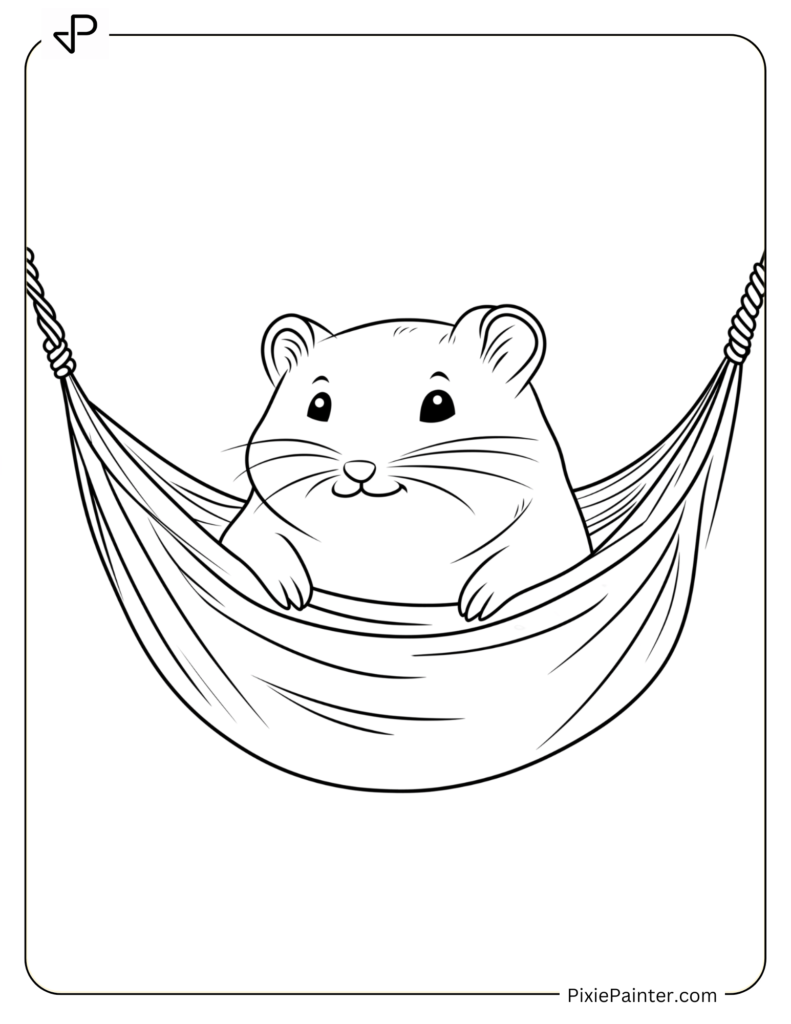 Hamster Swinging Gently In A Cozy Hammock