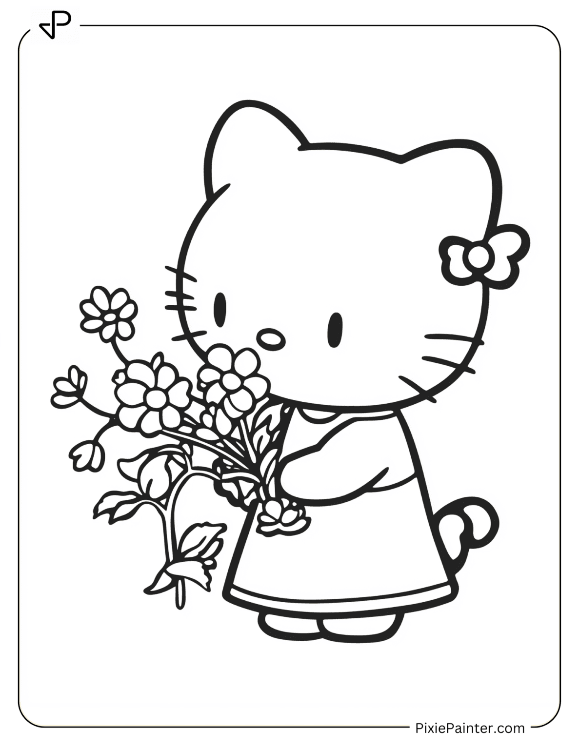 48 Hello Kitty Coloring Pages [Free PDFs] - Pixie Painter