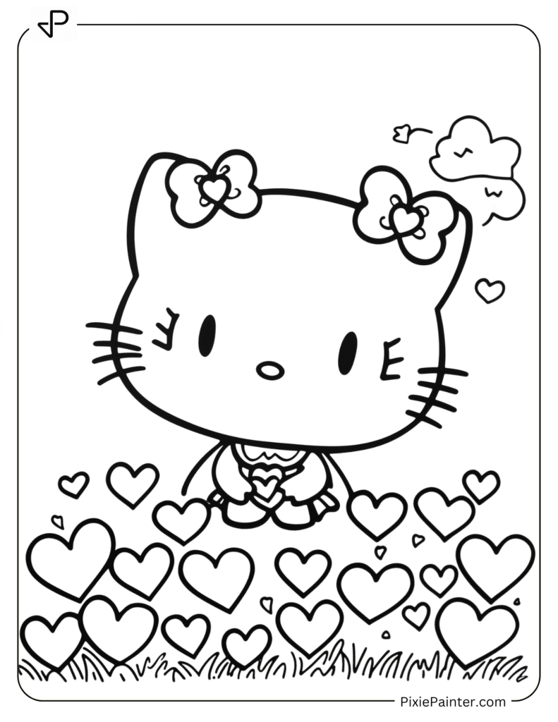 Hello Kitty Celebrating Valentine Day