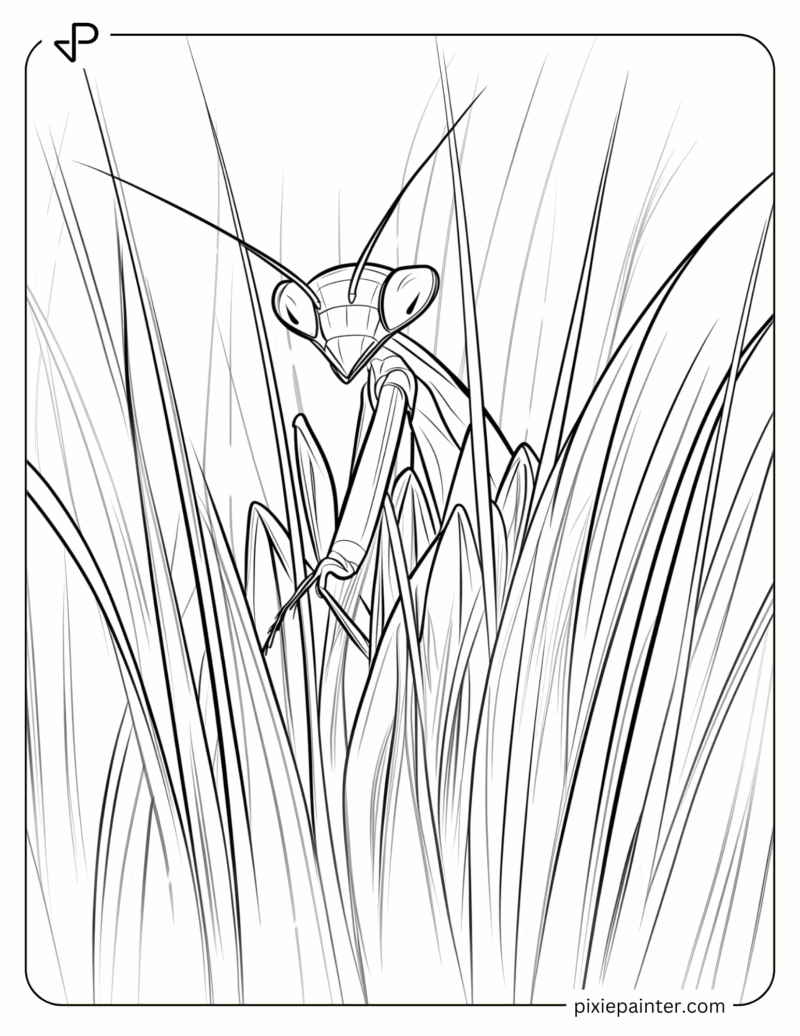35 Praying Mantis Coloring Pages [Free PDFs] - Pixie Painter