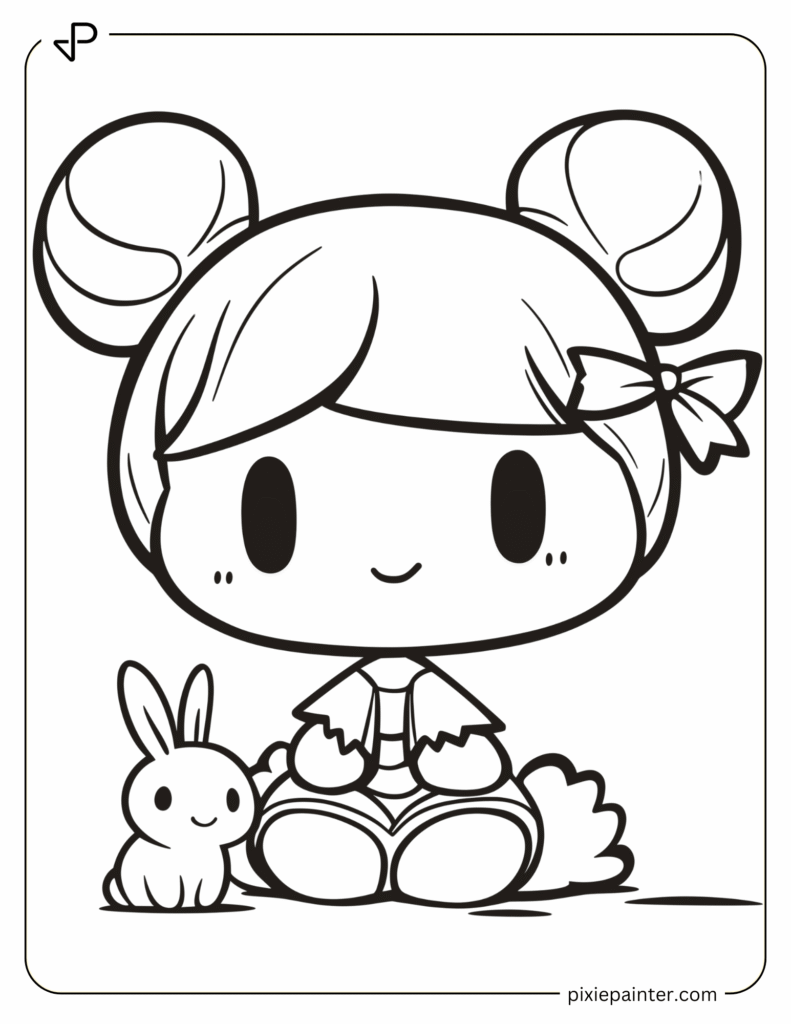 12. My Melody Sitting with a Bunny