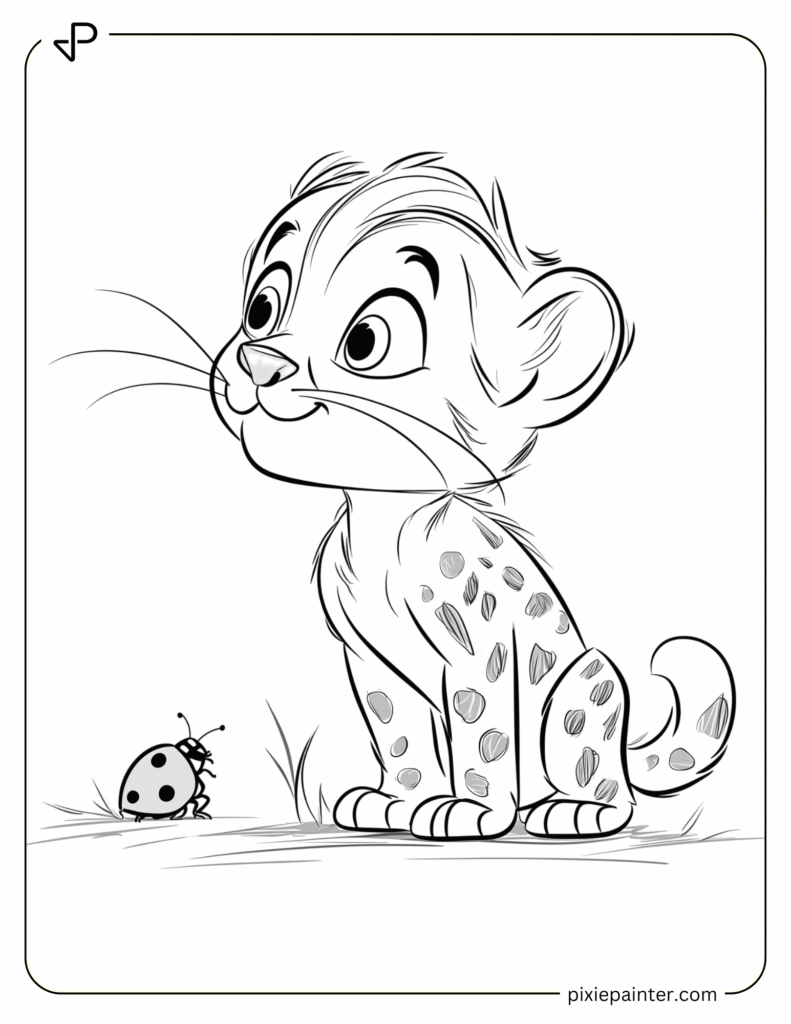 15. Cheetah and a Ladybug