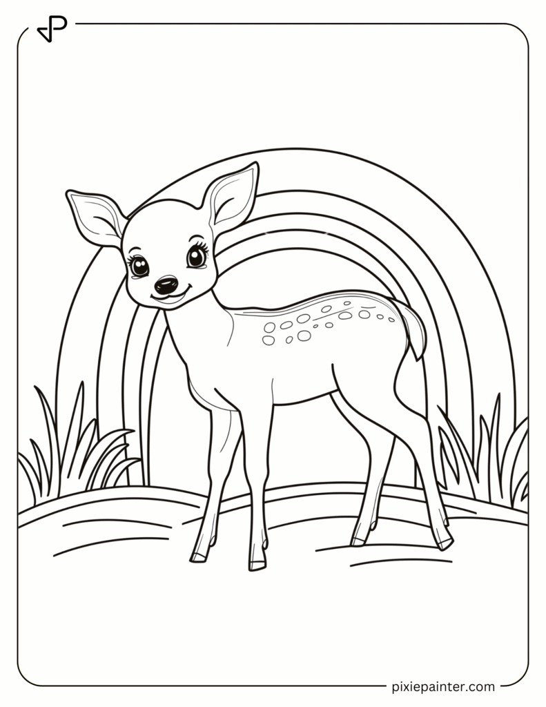 16. Baby Deer and a Rainbow