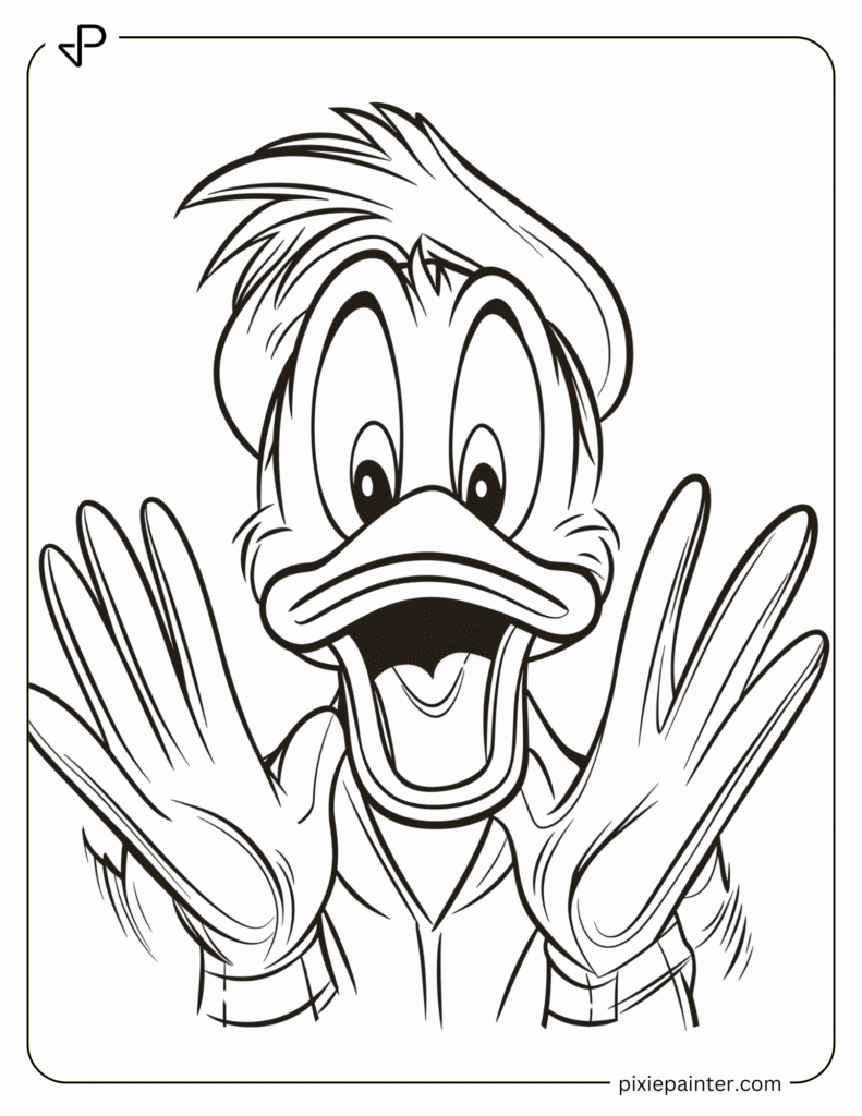 16. Donald Duck Looking Surprised