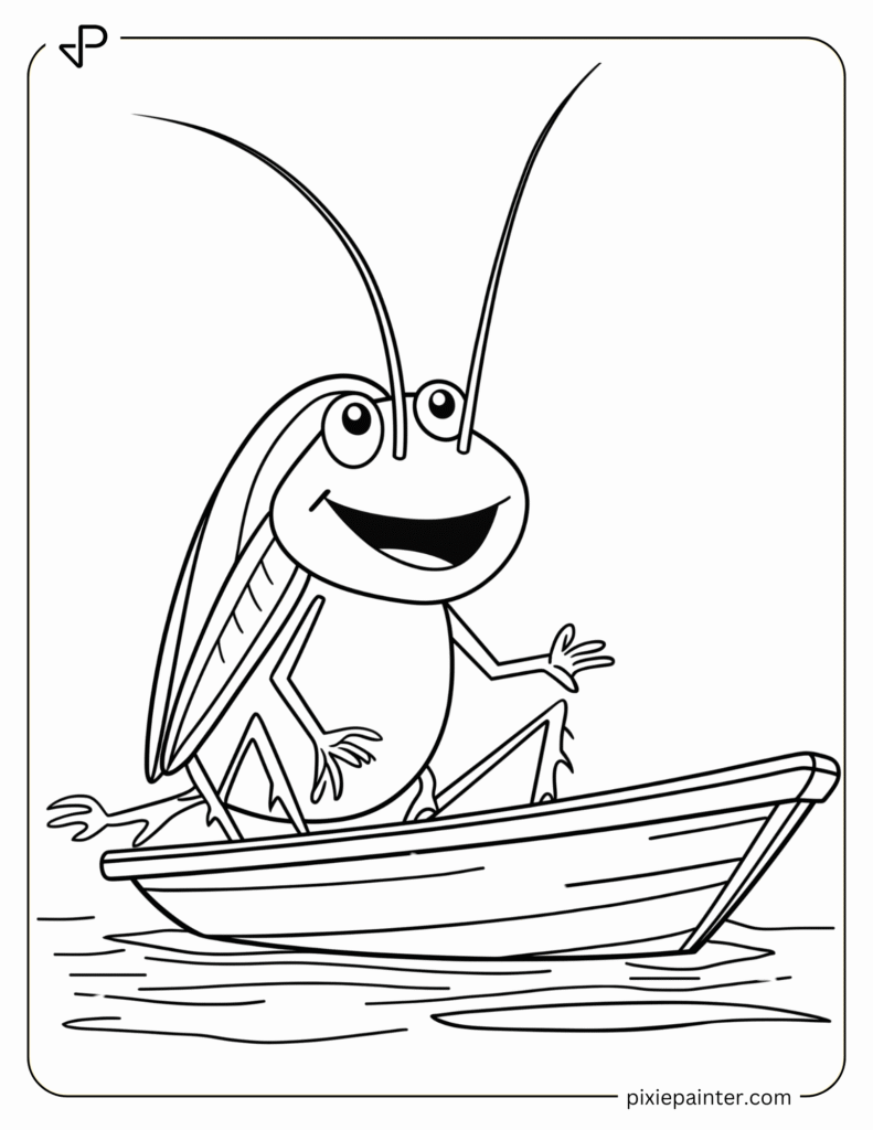 16. Happy Cockroach in a Tiny Boat