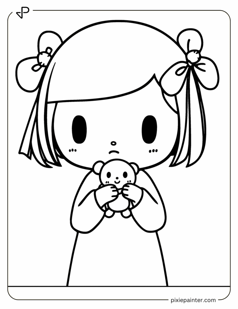 17. Mimmy Holding a Stuffed Toy