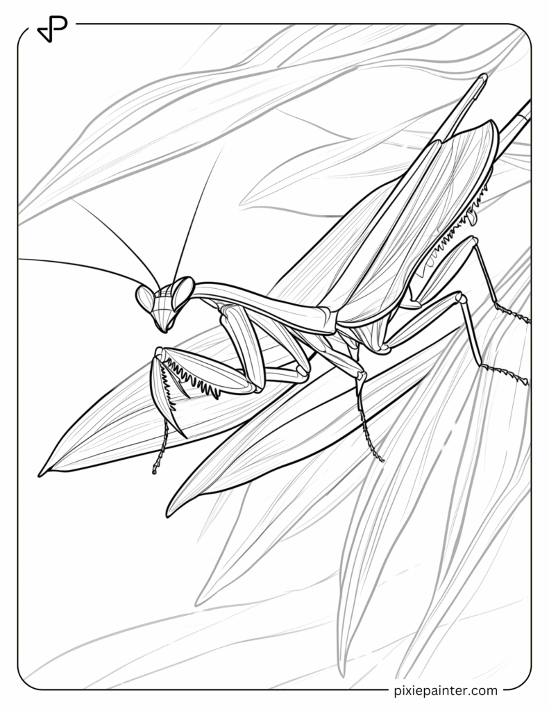 18. Baby Mantis Gliding Through the Tall Grass