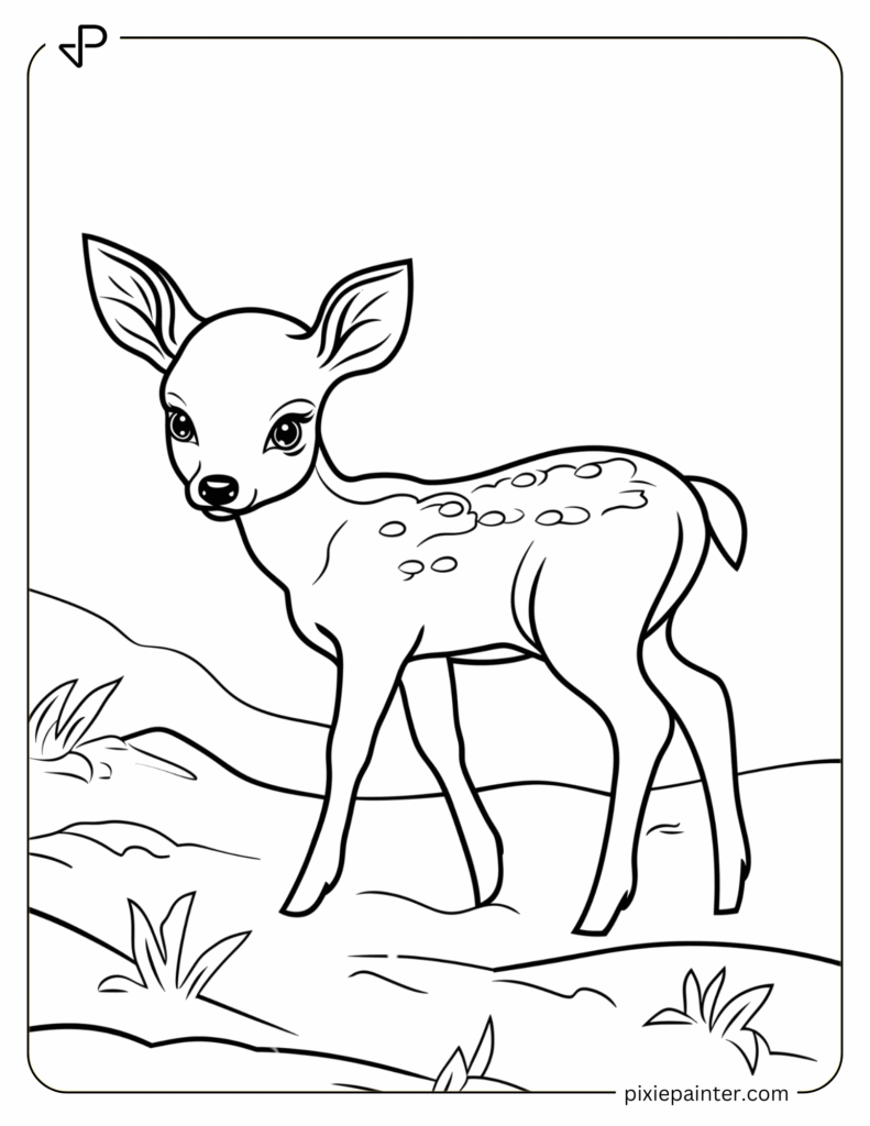 20. Deer in a Winter Scene