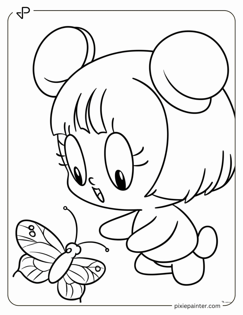20. Keroppi Playing with a Butterfly