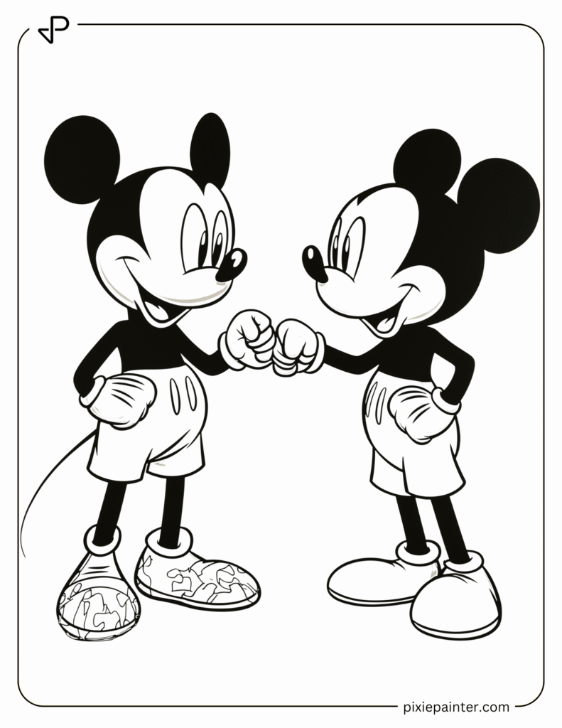 20. Pete and Mickey Mouse Standing Off