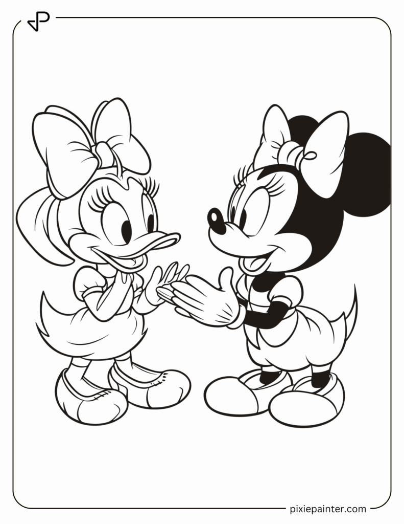 21. Daisy Duck and Minnie Mouse Chatting