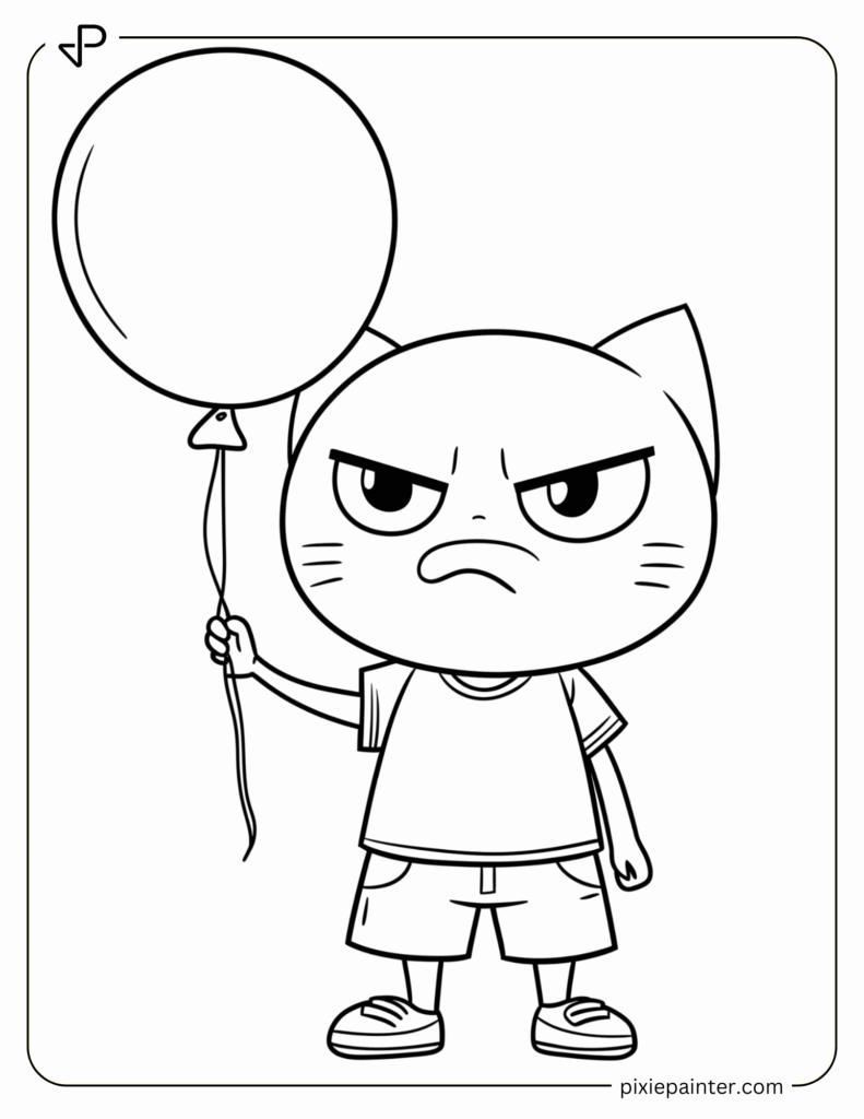 22. Badtz-Maru Holding a Balloon