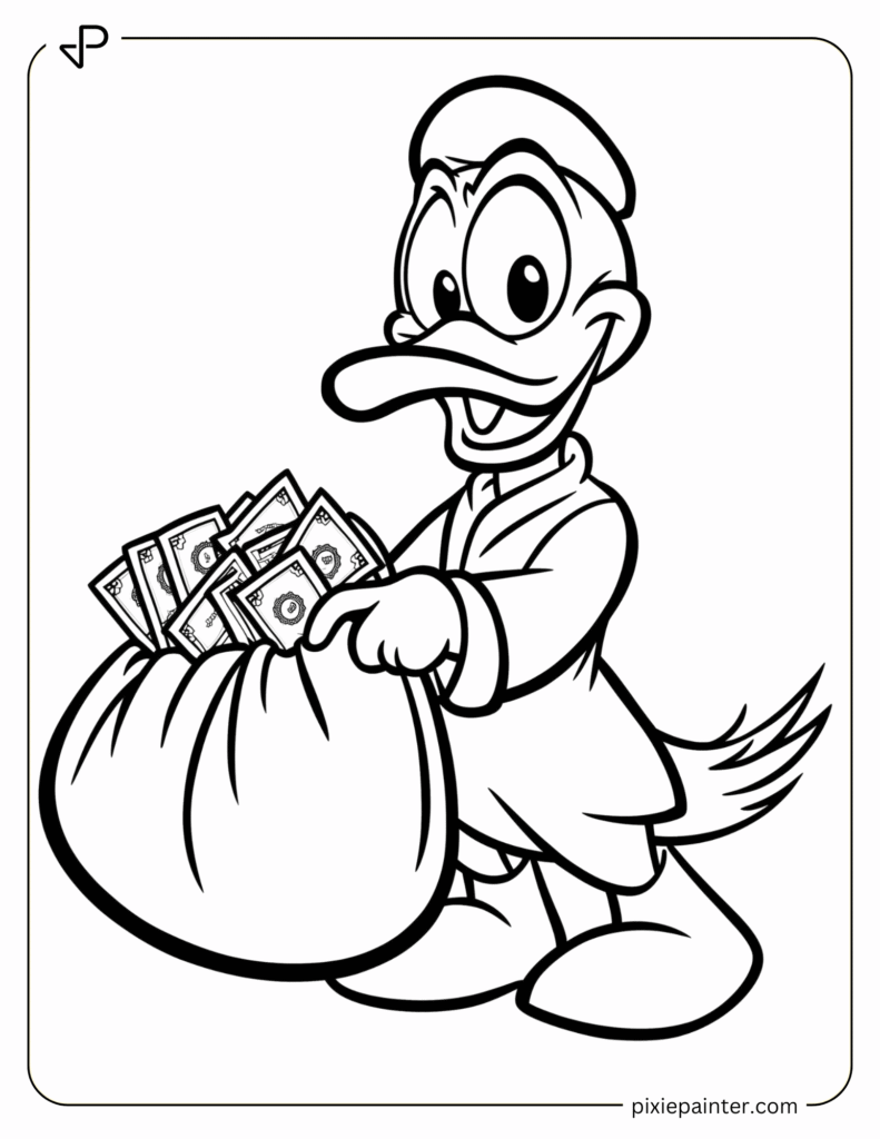 22. Scrooge McDuck Holding His Money Bag