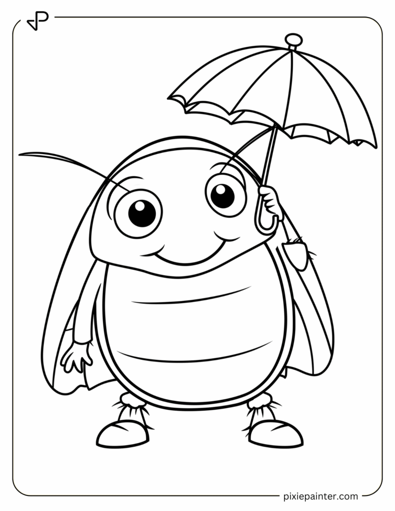 23. Cockroach with a Cute Tiny Umbrella