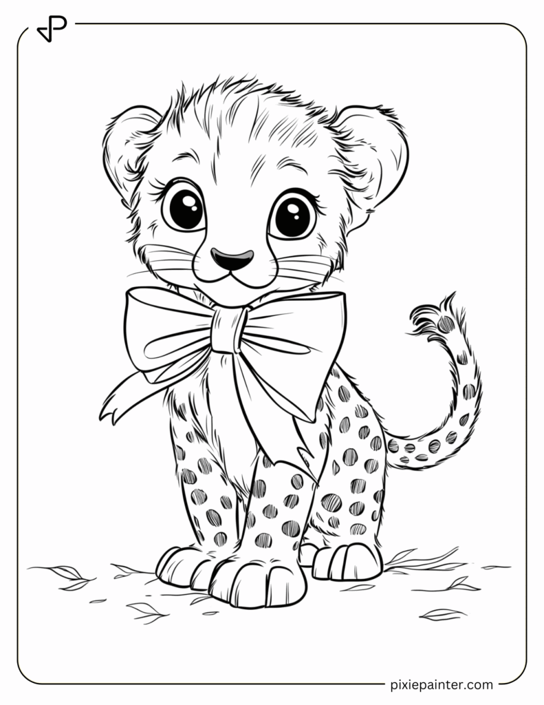 24. Cheetah with a Big Bow